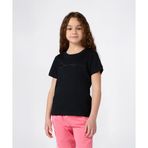 Champion Icons Short-Sleeve Tee 08-12 yaş çocuk kız Siyah Tişört - 405246-KK001