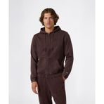 Champion Icons Wash Full Zip Hoodie Sweatshirt Erkek Kahverengi Sweatshirt - 221758-MS570