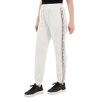 Champion Kadın Regular Fit Logo Şeritli, Belden Bağlamalı, Cepli Spor Pantolon, Beyaz, XS