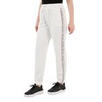 Champion Kadın Regular Fit Spor Pantolon, Logo Şeritli, Belden Bağlamalı, Cepli, Beyaz, S