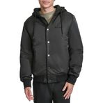 Champion Kapitone Astarlı Erkek Kapşonlu Varsity Bomber Ceket, Siyah, L