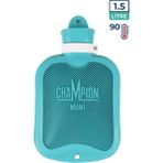 Champion Kauçuk Termofor Mini Sıcak Su Torbası, Kokusuz Sıcak Su Torbası Mavi 1,5 lt