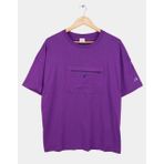 Champion Ön Cep Oversize Erkek T-Shirt Mor