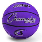 Champion Sports Kauçuk Resmi Basketbol, Ağır Hizmet Tipi - Pro-Stil Basketbol Topları, Çeşitli Boyutlar - Premium Basketbol Ekipmanları, İç Mekan Dış Mekan - Beden Eğitimi Malzemeleri (Beden 7, Mor)