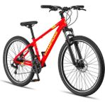 Champions Champıons Kaunos 27.5" Şehir Ön Amortisörlü Bisiklet 21 Vites Neon Kırmızı - Yeşil Erkek Cinsiyetli Disk Fren