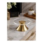 CHANCE GİFT Kahve Yanı Pleksi Lokumluk Sunumluk Dekoratif Modern Ayaklı Şekerlik Çikolatalık 8x7 Cm
