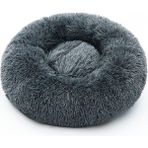Chance Petcastle Yuvarlak Peluş Pet Yatak Kulübesi (Yurt Dışından) - Koyu Gri - 60 x 60 cm