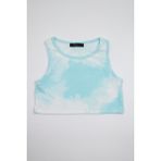 Chandraswear Kız Çocuk Crop Tshirt Yeşil - Fitil - 11 - 12 Yaş