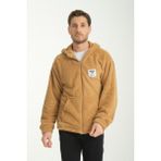 "change Time" Erkek Kapüşonlu Peluş Ceket - XL - Bej