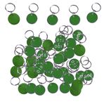 Changyeah 50 Parça Numaralı Kolye, 1-50 Sayılı Yuvarlak Anahtarlıklar, Anahtarlıklı Plastik Numara Kolye, Yatakhane Anahtarlık Dolapları (3cm)