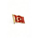 Chantaky 089 500013 Altın Mineli Ay Yıldız Türk Bayrağı Rozet