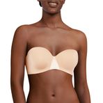 Chantelle Essential, Bandeau tişört sütyen, kadınlar için görünmez iç çamaşırı, Bej Dore, 90E