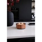 CHANZA HOME Büyük Boy Mum Amber Cam Kasede Powder Pleasure Pudra Kokulu Mum 4 Fitilli Mum (deri detaylı olarak güncellendi)