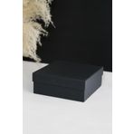 CHANZA HOME Mini Boy Siyah Sert Kalın Mukavva Hediye Kutusu Çok Amaçlı Kutu 15 X 15 X 6