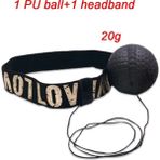 Chaoduo Shop 20G Siyah Top Seti Stili Boks Refleks Hız Yumruk Topu Sanda Boxer Yükseltme Reaksiyon Kuvveti El Göz Eğitim Seti Stres Spor Salonu Boks Muay Thai Egzersiz (Yurt Dışından) - Beyaz