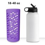 Chaoduo Shop 40 Oz Mor Tarzı 1 Adet Şişe Koruyucu Kapak Silikon Kaymaz Çizmeler Kollu Bardak Kapağı Oz Hydro-Flask Flask Su Şişesi Için (Yurt Dışından) - Kamp pişirme malzemeleri