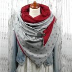 Chaoduo Shop Aa Stili Kış Kadın Eşarp Solid Nokta Baskı Düğme Yumuşak Wrap Günlük Sıcak Atkılar Şal Eşarp Kadın Kaşmir Eşarp Fular Бандана (Yurt Dışından)