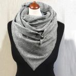 Chaoduo Shop Bb Tarzı Kış Kadın Eşarp Solid Nokta Baskı Düğme Yumuşak Wrap Günlük Sıcak Atkılar Şal Eşarp Kadın Kaşmir Eşarp Fular Бандана (Yurt Dışından)
