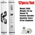 Chaoduo Shop Beyaz Stil Lot Crossway Ff-12 Badminton Kaz Tüyü Raketle Hız Eğitim Egzersizi Için Dayanıklı Badminton Topu -40 (Yurt Dışından)
