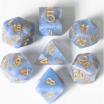 Chaoduo Shop BL02 Mavi Gri Tarzı Et Sparkle Galaxy Dnd Zar D&d Dice D4 D6 D8 D10 D% D12 D20 Çokyüzlü Oyunlar Zar Seti Masa Oyunları Için Mtg Rpg (Yurt Dışından) - Renkli
