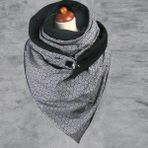 Chaoduo Shop C Stili Kış Kadın Eşarp Solid Nokta Baskı Düğme Yumuşak Wrap Günlük Sıcak Atkılar Şal Eşarp Kadın Kaşmir Eşarp Fular Бандана (Yurt Dışından)