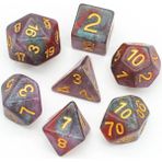Chaoduo Shop Camgöbeği Kırmızı Altın Stili Et Sparkle Galaxy Dnd Zar D&d Dice D4 D6 D8 D10 D% D12 D20 Çokyüzlü Oyunlar Zar Seti Masa Oyunları Için Mtg Rpg (Yurt Dışından) - Renkli