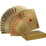 Chaoduo Shop Damalı Tarzı Et Altın Folyo Suya Dayanıklı Plastik Oyun Poker Paketi Oyun Kartları Sihirli Kart Hediye Koleksiyonu Aile Buluşması Masa Masa Oyunları (Yurt Dışından) - Renkli