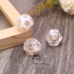 Chaoduo Shop Et 12 Taraflı Iki Renkli Ağartılmış Astrolojik Zar Masa Tahtası Kehanet Sahne Için Rol Yapma Oyunu 03KA (Yurt Dışından)