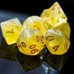 Chaoduo Shop Et Dnd Zar Seti Sarı Beyaz Dumanlı Altın Yazı Tipi D4 D6 D8 D10 D% D12 D20 Masa Oyunu Için Çokyüzlü Zar Dnd Rpg Mtg (Yurt Dışından) - Renkli
