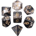 Chaoduo Shop Et Saydam Siyah Zar Seti Çokyüzlü Zar Torbalı Rpg Masa Masa Oyunları Zar Seti (Yurt Dışından) - Renkli