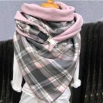 Chaoduo Shop Ff Stili Kış Kadın Eşarp Solid Nokta Baskı Düğme Yumuşak Wrap Günlük Sıcak Atkılar Şal Eşarp Kadın Kaşmir Eşarp Fular Бандана (Yurt Dışından)
