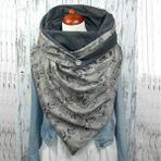 Chaoduo Shop Jj Tarzı Kış Kadın Eşarp Solid Nokta Baskı Düğme Yumuşak Wrap Günlük Sıcak Atkılar Şal Eşarp Kadın Kaşmir Eşarp Fular Бандана (Yurt Dışından)