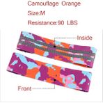 Chaoduo Shop Kamuflaj Turuncu M Stili Kalça Direnç Bantları Leopar Baskılı Ganimet Bacak Egzersiz Elastik Bantlar Fitness Salonu Yoga Germe Eğitim Egzersiz Ekipmanları (Yurt Dışından) - Renkli - Standart