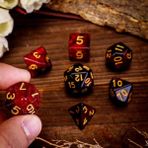 Chaoduo Shop Kırmızı Siyah Stil Et Nebula Zar Seti Masa Üstü Rpg'ler Için Siyah Ipli Kadife Kılıflı Inanılmaz Galaxy Çokyüzlü Zar Oyunlar 8 Renk (Yurt Dışından) - Renkli