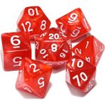 Chaoduo Shop Kırmızı W Beyaz Mürekkep Stili Et Çokyüzlü Zar Rpg Masa Oyunu Dnd Oyunları Için Pearlize Efekt D4 D6 D8 D10 D% D12 D20 (Yurt Dışından) - Renkli