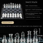 Chaoduo Shop Küçük Stil Craft Kristal Cam Lüks Satranç Seti Akrilik Satranç Tahtası Anti-Kırık Zarif Cam Satranç Taşları Masa Oyunu Aile Satranç Oyunu Seti (Yurt Dışından) - Uluslararası satranç - Renkli