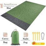 Chaoduo Shop Ordu Yeşili Tarzı 140CM x 200CM Su Geçirmez Kamp Mat Plaj Battaniyesi Açık Taşınabilir Hafif Mattreknic Battaniye Turizm Zemin Halı Katlanır Çadır (Yurt Dışından) - Renkli - kamp matı