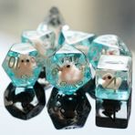 Chaoduo Shop Pembe Ördek Tarzı ile Mavi Et Animal Dnd Zar D&d Zar Seti D4 D6 D8 D10 D% D12 D20 Çokyüzlü Oyunlar Zar Seti Masa Oyunları Için Mtg Rpg (Yurt Dışından) - Renkli