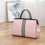 Chaoduo Shop Pembe Tarzı Kadınlar Gecelik Haftasonu Spor Çantası Bayanlar Şerit Yaga Büyük Seyahat Çantası Hafif Erkekler Katlanabilir Açık Çantalar Kore (Yurt Dışından) - Renkli