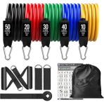 Chaoduo Shop Set B-150LB-11PCS Stili Direnç Bantları Seti Vücut Geliştirme Ev Spor Ekipmanları Profesyonel Ağırlık Eğitimi Fitness Elastik Lastik Bantlar Genişletici (Yurt Dışından) - 1 Adet - Renkli