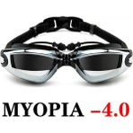 Chaoduo Shop Siyah Miyopi -4.0 Stili Yetişkin Miyopi Yüzme Gözlüğü Kulak Tıkacı Profesyonel Havuz Gözlükleri Anti Sis Erkek Kadın Optik Su Geçirmez Gözlük (Yurt Dışından) - Renkli