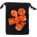 Chaoduo Shop Turuncu Tarzı Dnd Rpg Masa Oyunları Için D4 D6 D8 D10 D% D12 D20 Pouolors Sayıları ile Et Çokyüzlü Zar Seti (Yurt Dışından) - Renkli