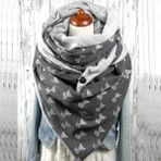 Chaoduo Shop W Stili Kış Kadın Eşarp Solid Nokta Baskı Düğme Yumuşak Wrap Günlük Sıcak Atkılar Şal Eşarp Kadın Kaşmir Eşarp Fular Бандана (Yurt Dışından)