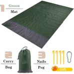 Chaoduo Shop Yeşil Stil 140CM x 200CM Su Geçirmez Kamp Mat Plaj Battaniyesi Açık Taşınabilir Hafif Mattreknic Battaniye Turizm Zemin Halı Katlanır Çadır (Yurt Dışından) - Renkli - kamp matı