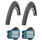 Chaoyang 20 Jant 20X1.75 Bisiklet Dış Lastiği Yol Tipi H-537 X 2 Adet + Panda İç Lastik Seti