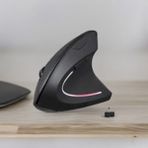 Charge Ergonomic Mouse, Lekvey Vertical Kablosuz Mouse - Siyah