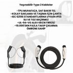 Charge Mobıle Taşınabilir Tip (Type) 2 Elektrikli Araç Şarj Kablosu - BEYAZ