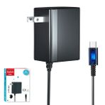 Charger for Nintendo Switch with 5FT Charging Cable, AC Power Supply Adapter for Nintendo Switch/LITE/OLED Work as Original Charger, Support Switch TV Dock Mode Output 15V2.6A USB C Chargers