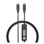 ChargerLAB Power-Z AK001 Çok İşlevli 240W USB PD Şarj Test Kablosu, Renkli Ekranlı USB-C Cihazlarıyla Uyumlu (1,5 M/5 FT)