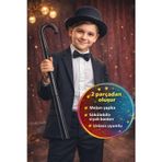 Charlie Chaplin Baston ve Melon Şapka Seti 90 cm Sihirbaz Parti Gösteri - 5 - 12 Yaş